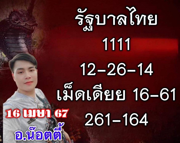 รวมเลขเด็ดอาจารย์ดังอ.น๊อตตี้